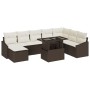 Juego de Sofá de Jardín Juego de 9 Cojines Beige, Marco Marrón by , Outdoor sofas - Ref: Foro24-3357791, Price: 616,75 €, Dis...