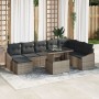 Juego de Sofá de Jardín de 9 Piezas con Cojines Gris de Rattan de Polietileno by , Outdoor sofas - Ref: Foro24-3357792, Price...
