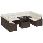 Juego de Sofá de Jardín Conjunto de 10 Marrón y Crema von , Outdoor-Sofas - Ref: Foro24-3357801, Preis: 738,40 €, Rabatt: %
