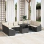 Conjunto de sofá de jardín Set de 11 Negro y Crema by , Outdoor sofas - Ref: Foro24-3357810, Price: 763,75 €, Discount: %