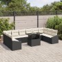 Conjunto de sofá de jardín Set de 11 Negro y Crema by , Outdoor sofas - Ref: Foro24-3357810, Price: 763,75 €, Discount: %