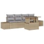 Juego de Sofás de Jardín Set de 5 Beige, Gris de , Sofás de exterior - Ref: Foro24-3357823, Precio: 433,60 €, Descuento: %