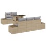 Juego de Sofá de Jardín Conjunto de 6 Beige Ratán by , Outdoor sofas - Ref: Foro24-3357833, Price: 590,27 €, Discount: %