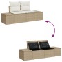 Conjunto de Sofá de Jardín de 6 Piezas con Cojines Beige Polirratan by , Outdoor sofas - Ref: Foro24-3357834, Price: 599,18 €...