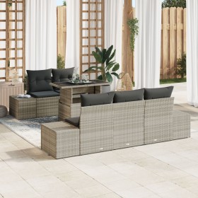 Juego de Sofá de Jardín Juego de 6 Beige Ratán y Poliéster von , Outdoor-Sofas - Ref: Foro24-3357835, Preis: 588,45 €, Rabatt: %