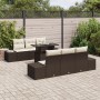 Juego de Sofá de Jardín 7 Piezas Marrón Ratán Poliéster by , Outdoor sofas - Ref: Foro24-3357841, Price: 627,84 €, Discount: %