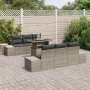 Conjunto de Sofás de Jardín de 7 Piezas con Cojines Gris Ratán Poliéster by , Outdoor sofas - Ref: Foro24-3357842, Price: 622...