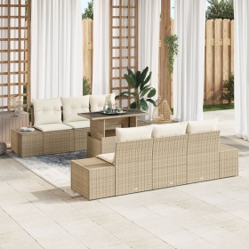 Conjunto de Sofás de Jardín Set de 7 Beige Ratán de , Sofás de exterior - Ref: Foro24-3357844, Precio: 656,82 €, Descuento: %