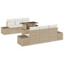 Conjunto de Sofás de Jardín Set de 7 Beige Ratán by , Outdoor sofas - Ref: Foro24-3357844, Price: 674,79 €, Discount: %