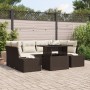 Juego de Sofá de Jardín Conjunto de 7 Marrón, Crema Ratán, Tela by , Outdoor sofas - Ref: Foro24-3357851, Price: 580,45 €, Di...
