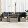 Conjunto de Sofá de Jardín Set de 7 Gris Ratán y Poliéster by , Outdoor sofas - Ref: Foro24-3357852, Price: 556,06 €, Discoun...