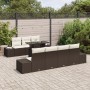 Juego de Sofá de Jardín Set de 8 Marrón, Crema Ratán, Poliéster by , Outdoor sofas - Ref: Foro24-3357861, Price: 671,10 €, Di...