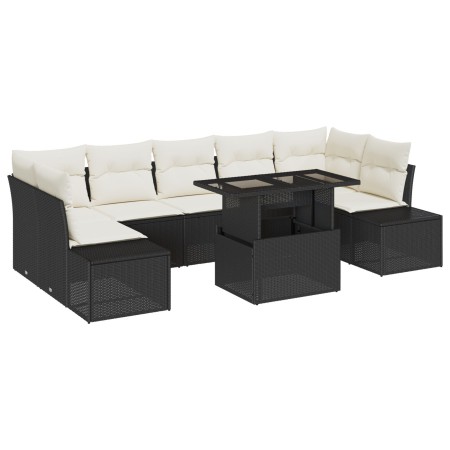Juego de Sofás de Jardín 8 Piezas Negro Ratán by , Outdoor sofas - Ref: Foro24-3357870, Price: 584,44 €, Discount: %