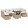 Juego de Sofá de Jardín Set de 8 Beige Rattan Polimérico by , Outdoor sofas - Ref: Foro24-3357874, Price: 623,10 €, Discount: %