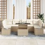 Juego de Sofá de Jardín Set de 8 Beige Rattan Polimérico by , Outdoor sofas - Ref: Foro24-3357874, Price: 623,10 €, Discount: %