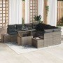 Conjunto de Sofá de Jardín Juego de 9 Gris, Marrón Ratan, Poliéster by , Outdoor sofas - Ref: Foro24-3357892, Price: 664,73 €...