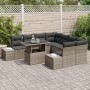 Conjunto de Sofá de Jardín Juego de 9 Gris, Marrón Ratan, Poliéster by , Outdoor sofas - Ref: Foro24-3357892, Price: 664,73 €...