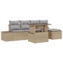 Conjunto de Sofás de Jardín Set de 6 Beige, Gris by , Outdoor sofas - Ref: Foro24-3357903, Price: 486,82 €, Discount: %