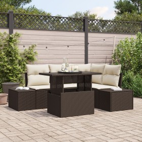 Conjunto de Sofás de Jardín Set de 5 Marrón Rattan by , Outdoor sofas - Ref: Foro24-3357911, Price: 445,18 €, Discount: %