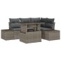 Juego de Sofás de Jardín Set de 5 Gris Rattan, Poliéster by , Outdoor sofas - Ref: Foro24-3357912, Price: 433,82 €, Discount: %