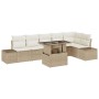 Juego de Sofás de Jardín Set de 7 Beige, Crema Ratán, Poliéster by , Outdoor sofas - Ref: Foro24-3357934, Price: 592,88 €, Di...