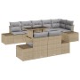Juego de Sofás de Jardín Set de 9 Gris y beige Ratán y poliéster by , Outdoor sofas - Ref: Foro24-3357943, Price: 764,41 €, D...