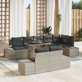 Set de Sofa de Jardín Juego de 9 Beige, Negro de , Sofás de exterior - Ref: Foro24-3357945, Precio: 812,25 €, Descuento: -5%%