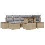 Juego de Sofás de Jardín Juego de 7 Beige, Gris Ratán, Poliéster by , Outdoor sofas - Ref: Foro24-3357953, Price: 558,09 €, D...