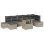 Juego de Sofás de Jardín Conjunto de 8 Gris Ratán y tela by , Outdoor sofas - Ref: Foro24-3357965, Price: 653,02 €, Discount: %