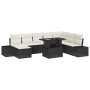 Set de Sofás de Jardín Juego de 9 Negro y crema Ratán y poliéster by , Outdoor sofas - Ref: Foro24-3357970, Price: 618,61 €, ...
