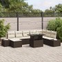 Conjunto de Sofá de Jardín Juego de 9 Beige y Marrón by , Outdoor sofas - Ref: Foro24-3357971, Price: 638,18 €, Discount: %