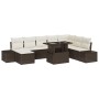 Conjunto de Sofá de Jardín Juego de 9 Beige y Marrón by , Outdoor sofas - Ref: Foro24-3357971, Price: 638,18 €, Discount: %