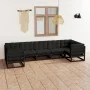7-piece garden furniture set with black pine wood cushions by vidaXL, Garden sets - Ref: Foro24-3077308, Price: 794,26 €, Dis...