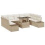 Juego de Sofá de Jardín Juego de 10 Beige y Marrón Claro by , Outdoor sofas - Ref: Foro24-3357984, Price: 868,44 €, Discount: %