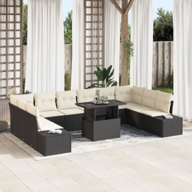Set de Sofás de Jardín 11 Piezas Cojines crema, marco negro von , Outdoor-Sofas - Ref: Foro24-3357990, Preis: 782,54 €, Rabat...