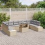 Juego de Sofá de Jardín Conjunto de 11 Beige, Gris Ratán, Poliéster by , Outdoor sofas - Ref: Foro24-3357993, Price: 820,28 €...
