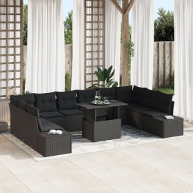 Juego de Sofás de Jardín Conjunto de 11 Negro Ratán by , Outdoor sofas - Ref: Foro24-3357996, Price: 810,06 €, Discount: %