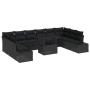 Juego de Sofás de Jardín Conjunto de 11 Negro Ratán de , Sofás de exterior - Ref: Foro24-3357996, Precio: 809,55 €, Descuento: %
