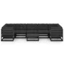 8-piece garden furniture set with black pine wood cushions by vidaXL, Garden sets - Ref: Foro24-3077313, Price: 904,64 €, Dis...