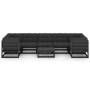 8-teiliges Gartenmöbel-Set mit Kissen aus schwarzem Kiefernholz von vidaXL, Gartensets - Ref: Foro24-3077313, Preis: 904,64 €...
