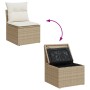 Juego de 5 Beige Natural Ratán Sintético, Poliéster von , Outdoor-Sofas - Ref: Foro24-3358521, Preis: 601,75 €, Rabatt: -5%%