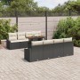 Juego de Sofás de Jardín de 7 Piezas con Cojines Negro Poliratán by , Outdoor sofas - Ref: Foro24-3358546, Price: 511,93 €, D...