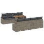 Conjunto de sofá de jardín de 7 piezas con cojines grises de ratán by , Outdoor sofas - Ref: Foro24-3358547, Price: 651,32 €,...