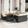 Conjunto de Sofás de Jardín de 9 Piezas con Cojines Ratán Negro by , Outdoor sofas - Ref: Foro24-3358553, Price: 619,04 €, Di...