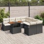 Conjunto de Sofás de Jardín de 9 Piezas con Cojines Ratán Negro by , Outdoor sofas - Ref: Foro24-3358553, Price: 619,04 €, Di...