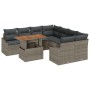 Juego de Sofás de Jardín de 9 Piezas con Cojines Gris de Ratán von , Outdoor-Sofas - Ref: Foro24-3358554, Preis: 629,93 €, Ra...