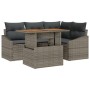 Conjunto de 5 Piezas de Sofás de Jardín con Cojines Gris Poliratán de , Sofás de exterior - Ref: Foro24-3358568, Precio: 398,...
