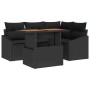 Juego de Sofá de Jardín de 5 Piezas con Cojines Negro Poliratán by , Outdoor sofas - Ref: Foro24-3358571, Price: 416,08 €, Di...