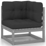 Gartenmöbelset 7-tlg. mit Kissen grau Kieferholz von vidaXL, Gartensets - Ref: Foro24-3077306, Preis: 645,93 €, Rabatt: %