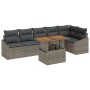 Conjunto de Sofá de Jardín de 7 Piezas con Cojines Gris Ratán Resistente von , Outdoor-Sofas - Ref: Foro24-3358582, Preis: 50...